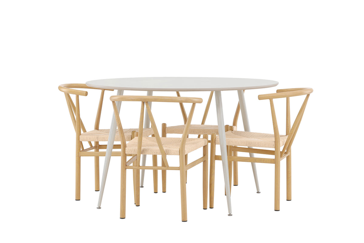 Plaza matbord i MDF med Alfons matstolar