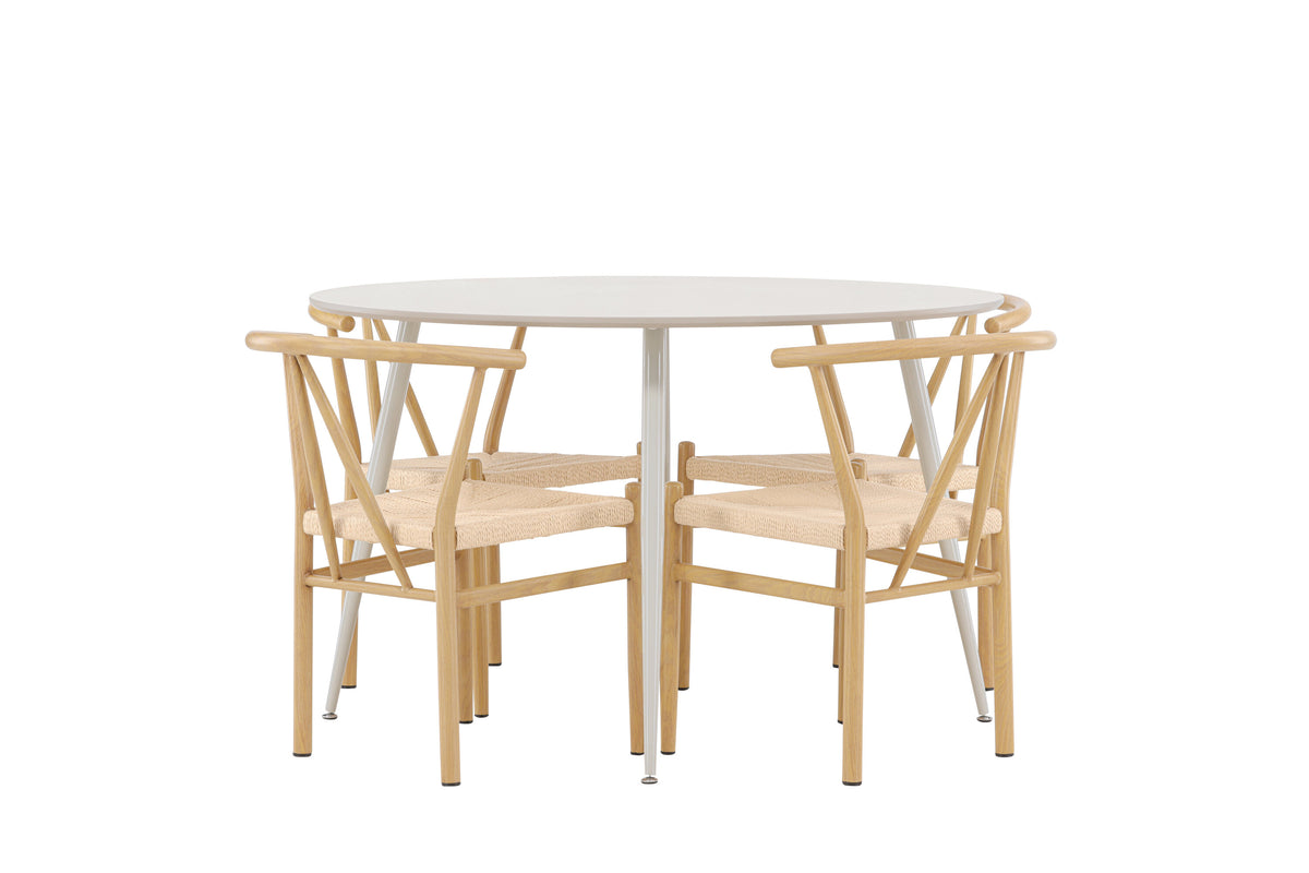 Plaza matbord i MDF med Alfons matstolar