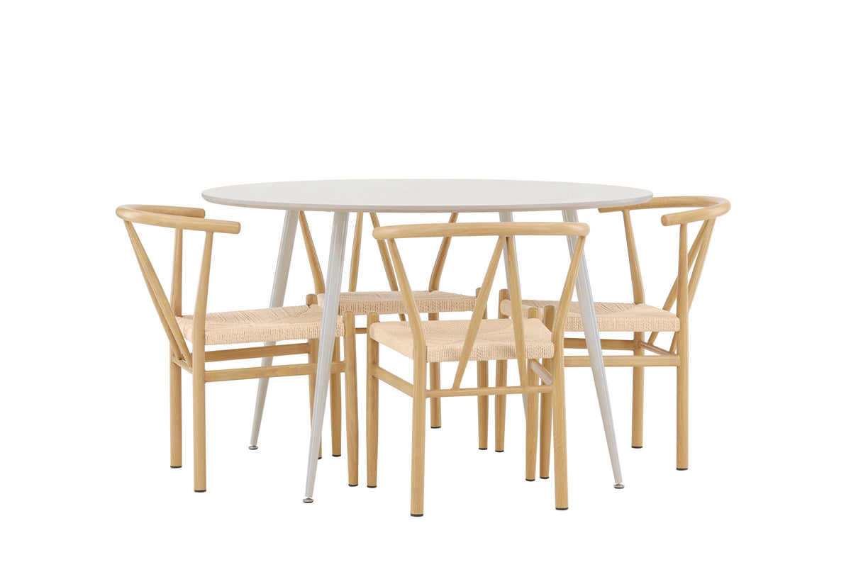 Plaza matbord i MDF med Alfons matstolar