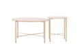 Sandhamn soffbord 2-pack Ø70 och Ø40 cm beige mactansten