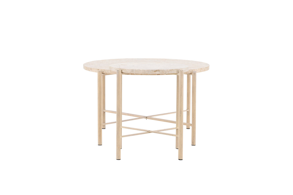 Sandhamn soffbord 2-pack Ø70 och Ø40 cm beige mactansten