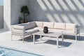 Copacabana modulär hörnsoffgrupp 3+3 med bord beige