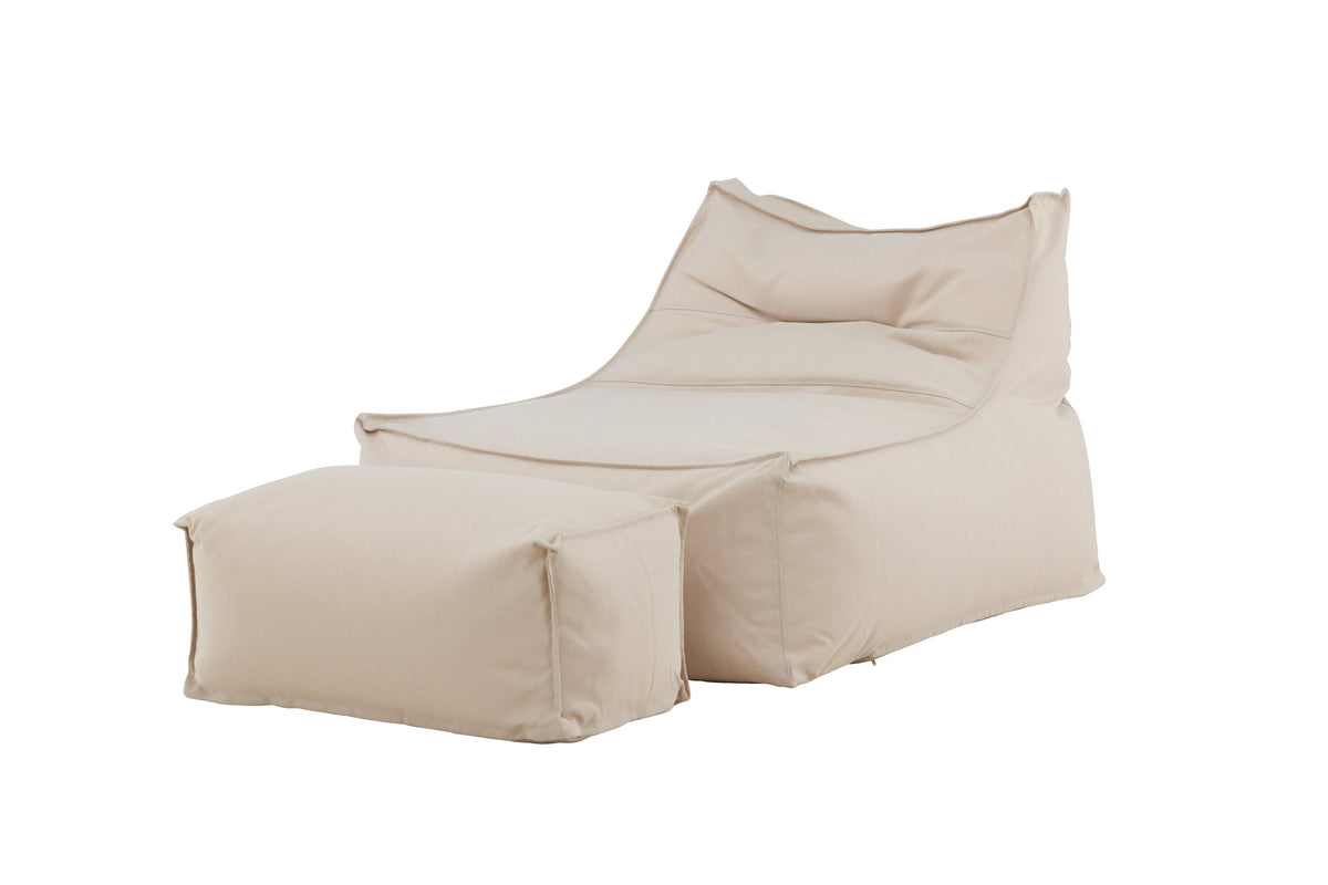 Redang sittsäck med fotpall beige