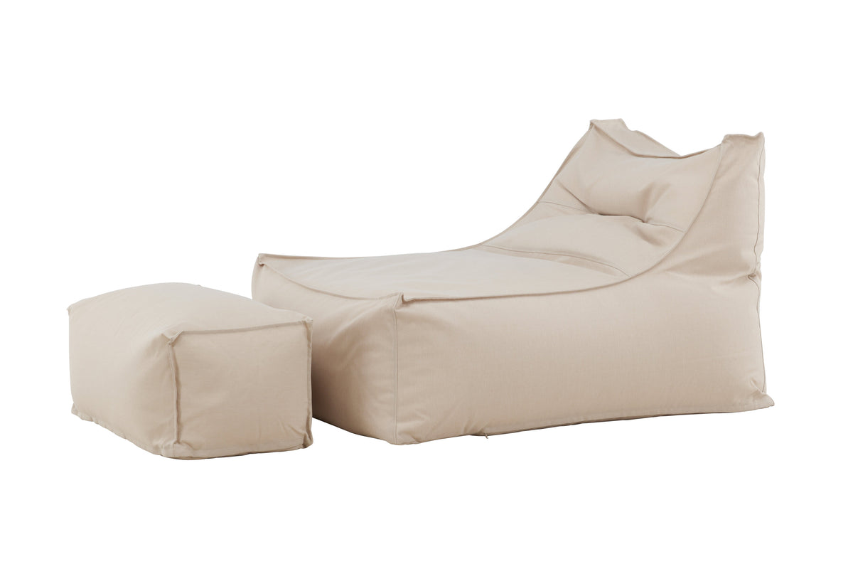 Redang sittsäck med fotpall beige