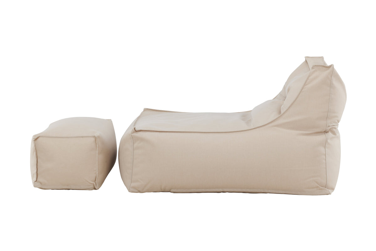 Redang sittsäck med fotpall beige