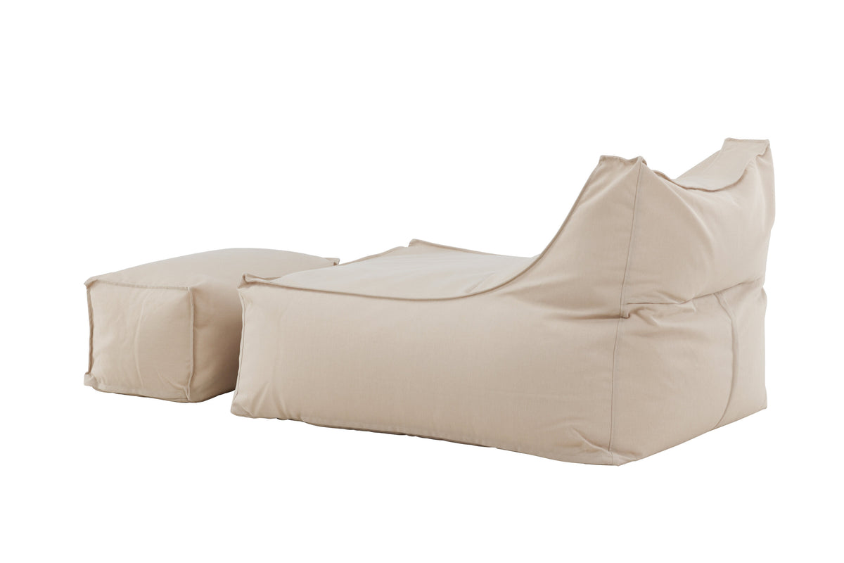 Redang sittsäck med fotpall beige
