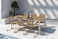 Etna matgrupp med 6 Bois-stolar beige/träimitation