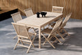 Kenya matgrupp med 6 stolar vitlaserad teak