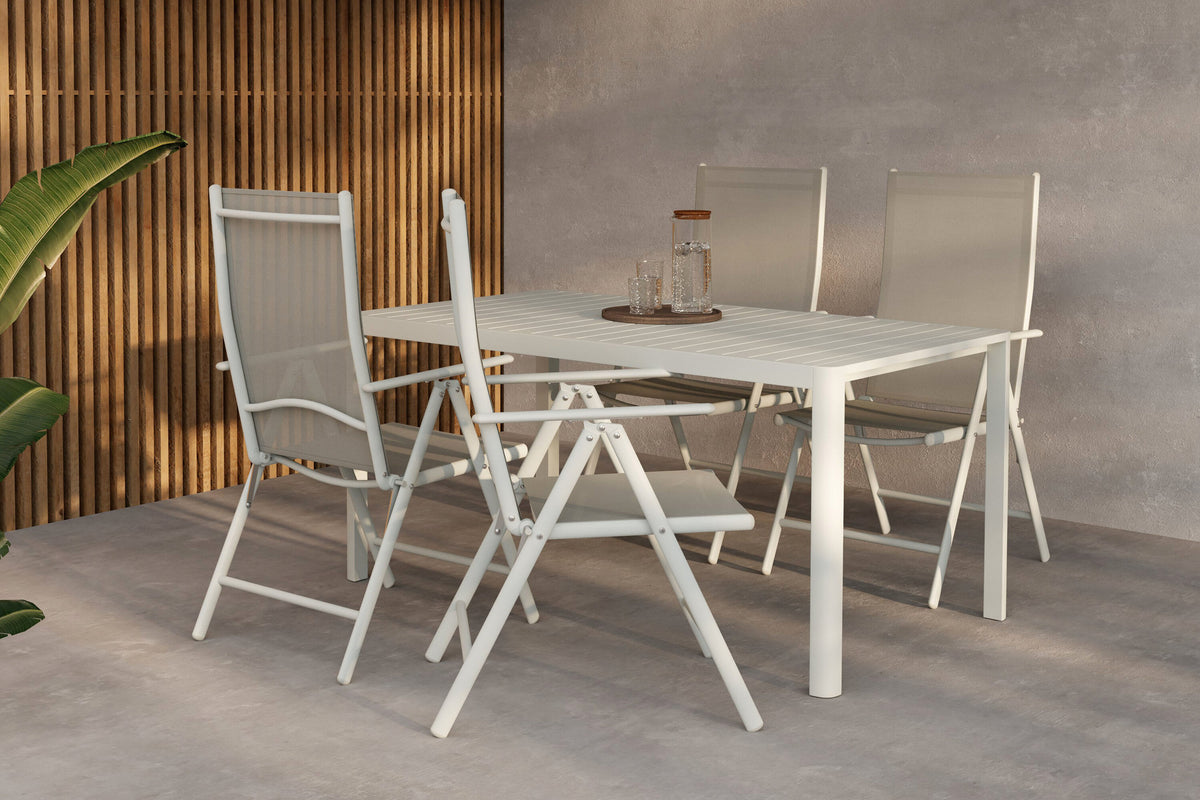 Giardini matgrupp med 4 Break-stolar beige