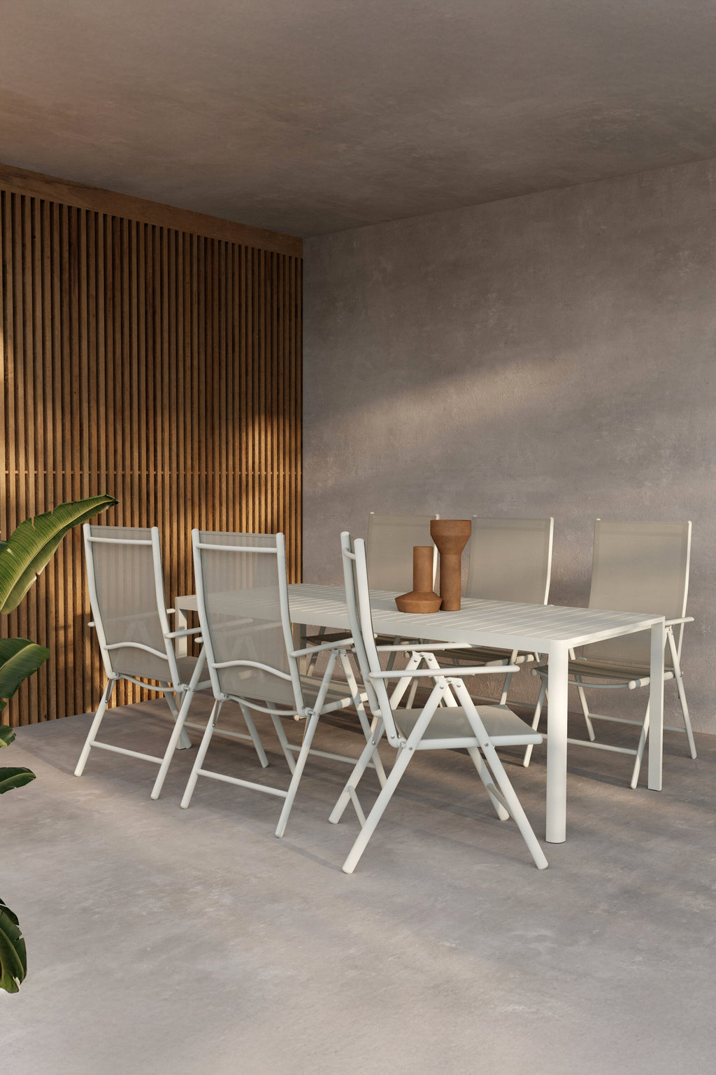 Giardini matgrupp med 6 Break-stolar beige