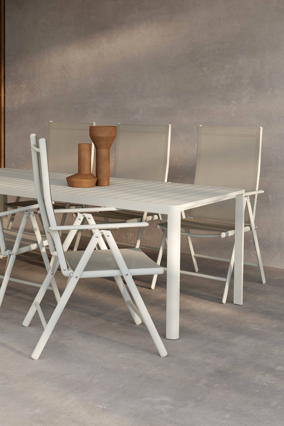 Giardini matgrupp med 6 Break-stolar beige
