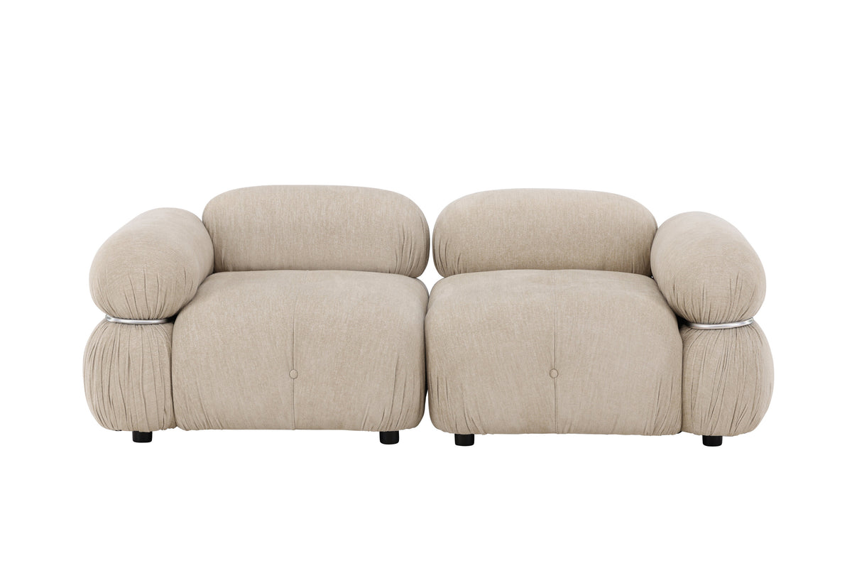 Mika modulsoffa 2 delar beige/silver