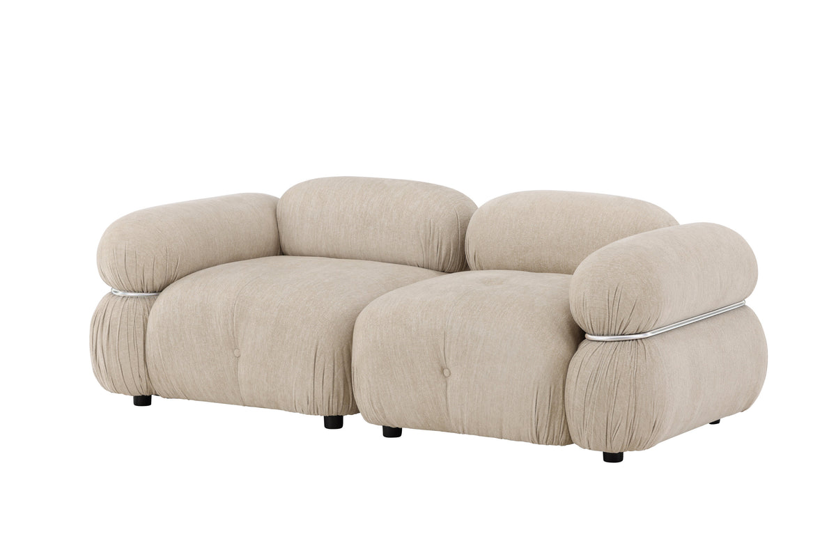 Mika modulsoffa 2 delar beige/silver