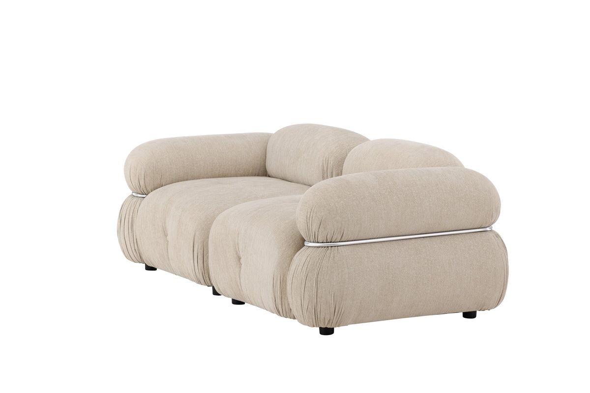 Mika modulsoffa 2 delar beige/silver