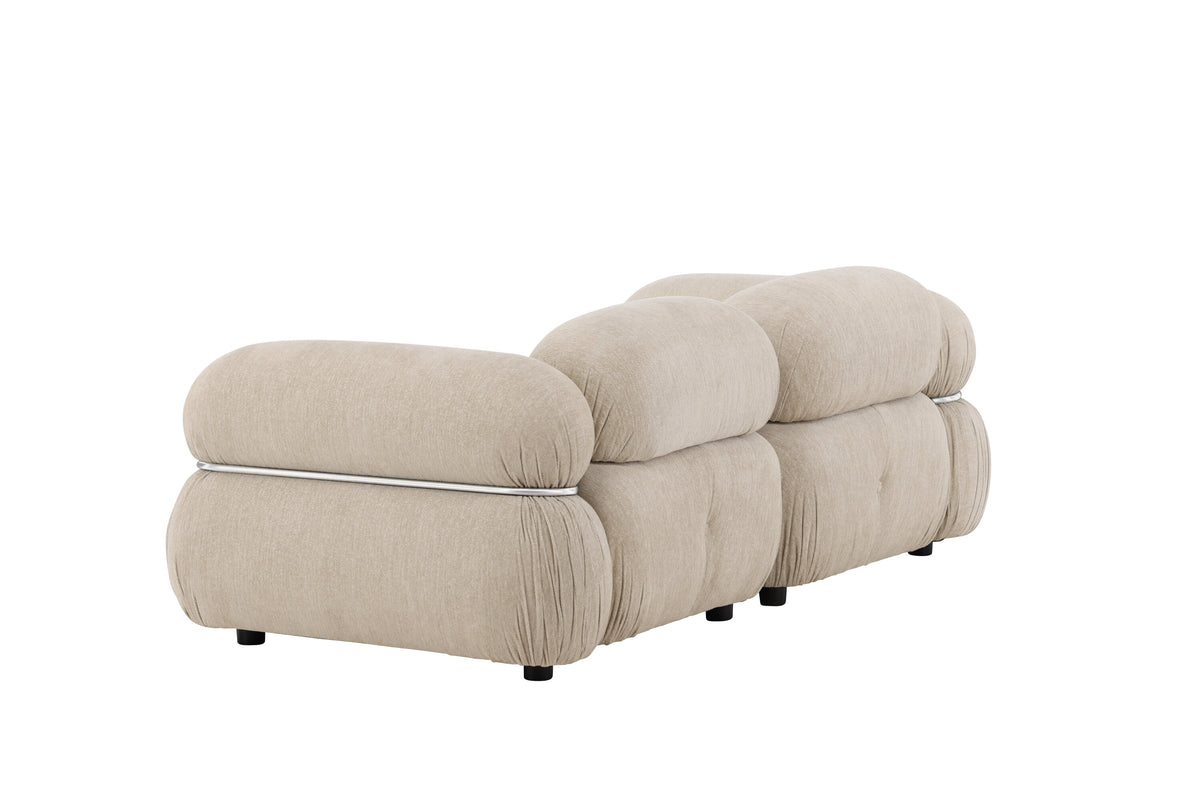 Mika modulsoffa 2 delar beige/silver