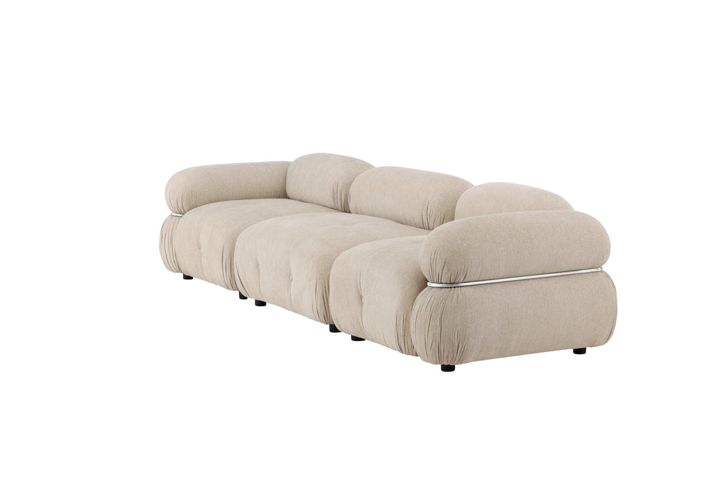 Mika modulsoffa 3 delar beige/silver