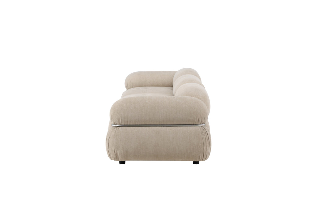 Mika modulsoffa 3 delar beige/silver