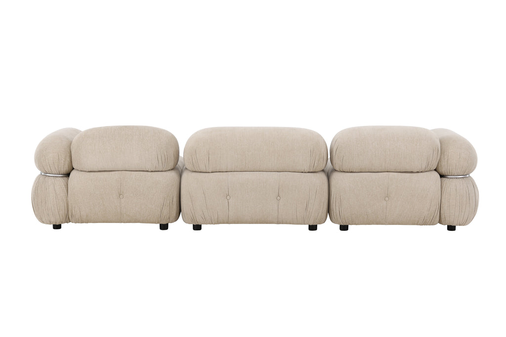 Mika modulsoffa 3 delar beige/silver