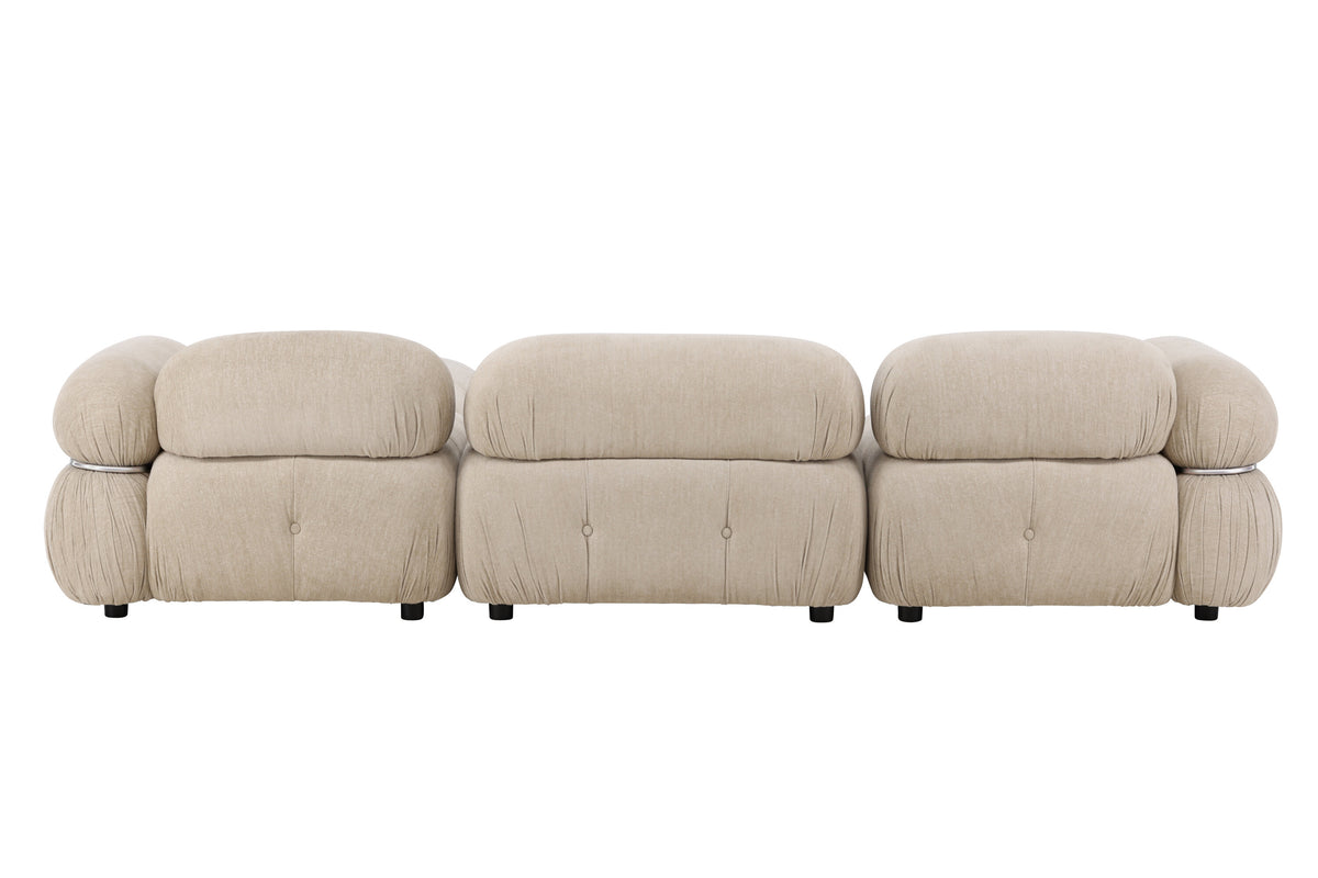 Mika modulsoffa 4 delar beige/silver