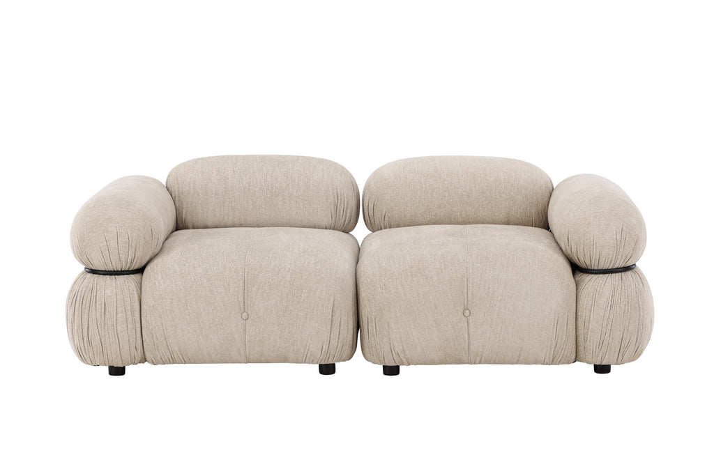 Mika modulsoffa 2 delar beige/svart