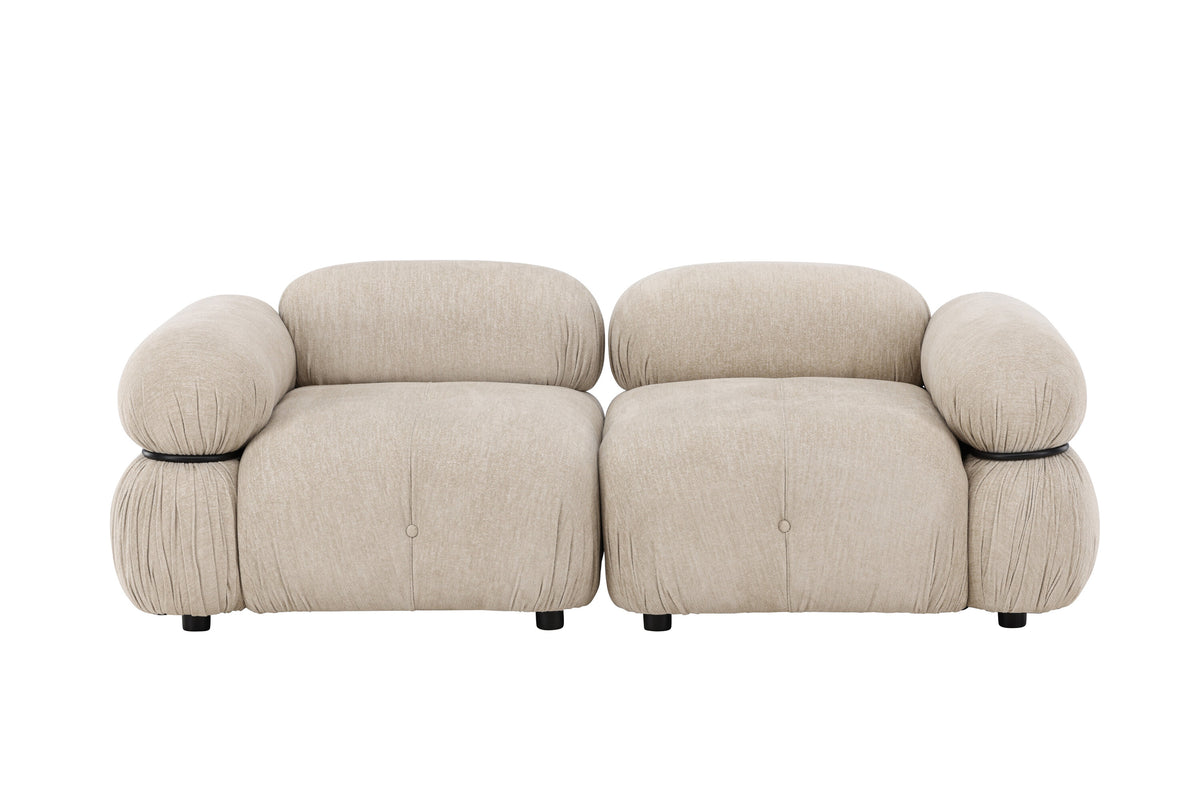 Mika modulsoffa 2 delar beige/svart