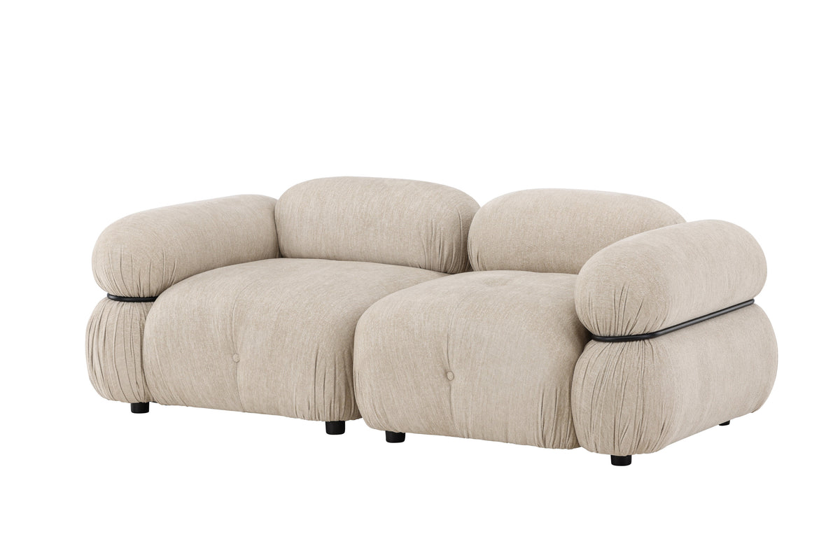Mika modulsoffa 2 delar beige/svart