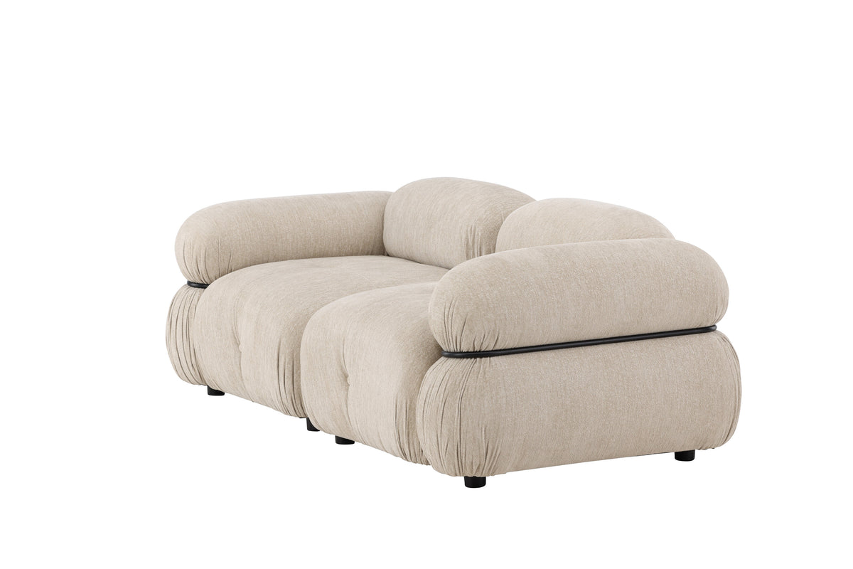 Mika modulsoffa 2 delar beige/svart
