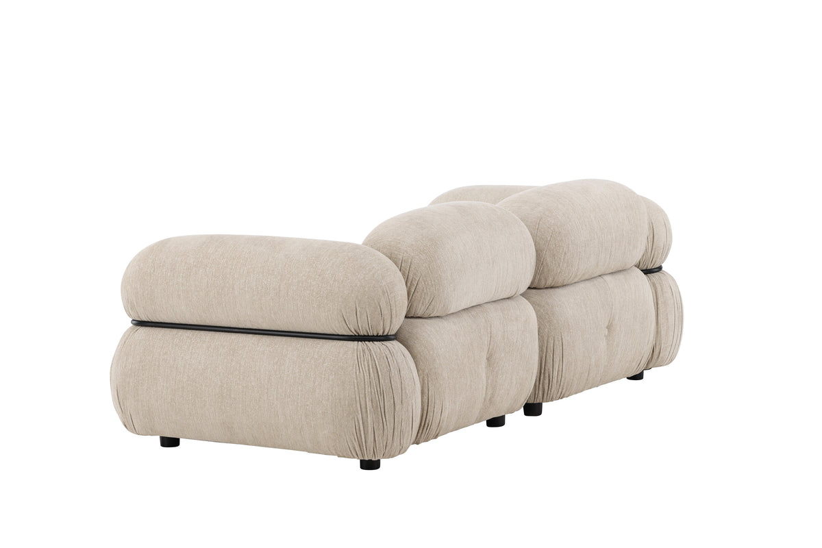 Mika modulsoffa 2 delar beige/svart