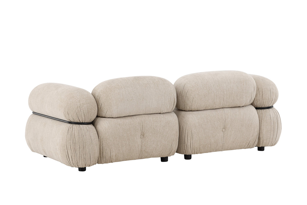 Mika modulsoffa 2 delar beige/svart