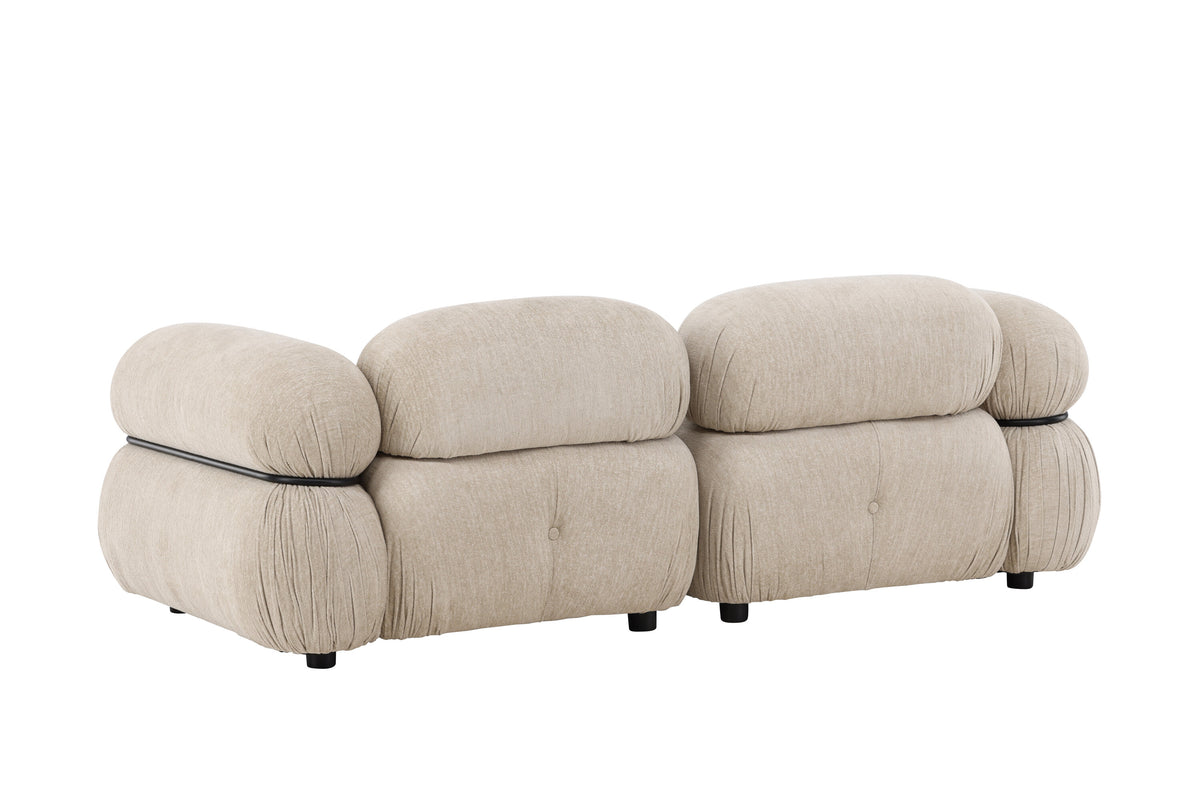 Mika modulsoffa 2 delar beige/svart