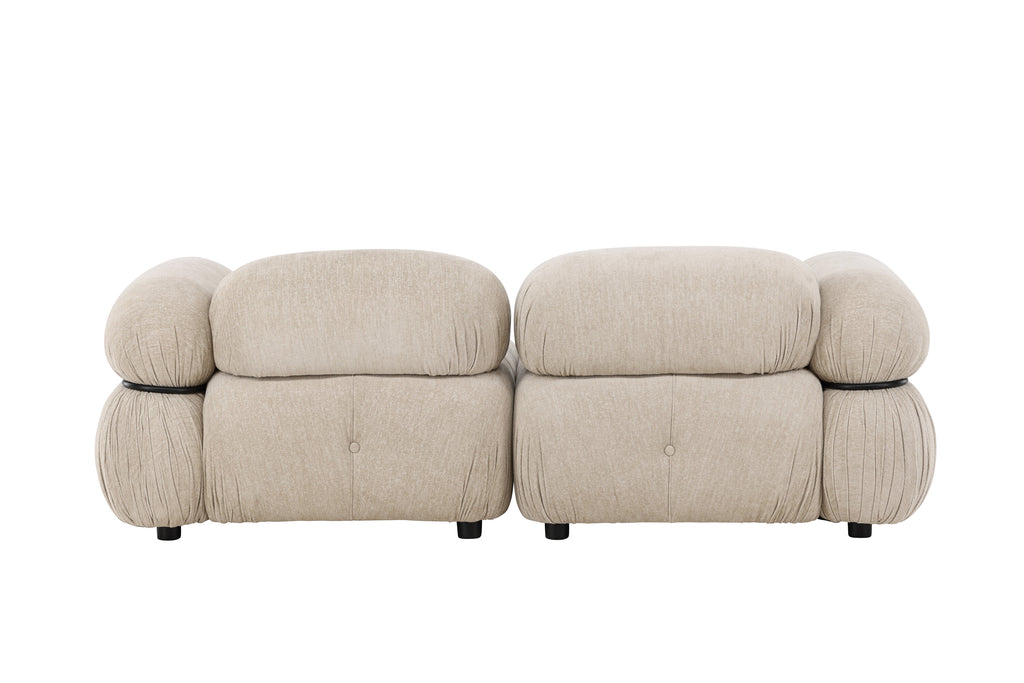 Mika modulsoffa 2 delar beige/svart