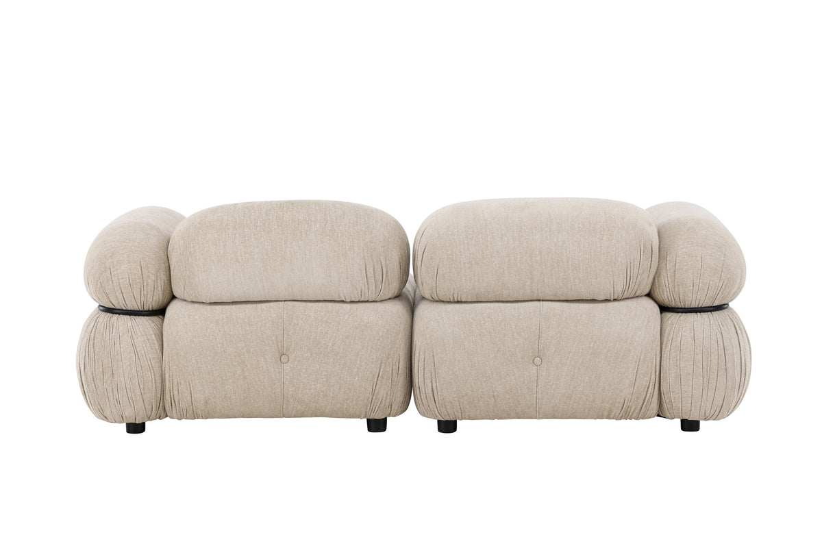 Mika modulsoffa 2 delar beige/svart
