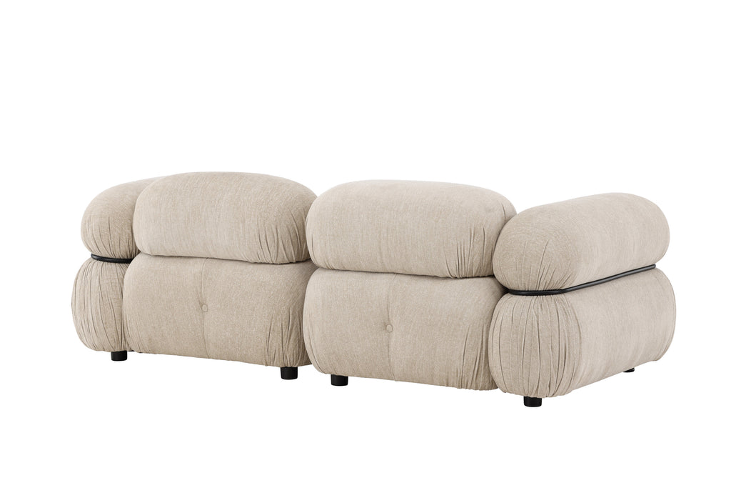 Mika modulsoffa 2 delar beige/svart