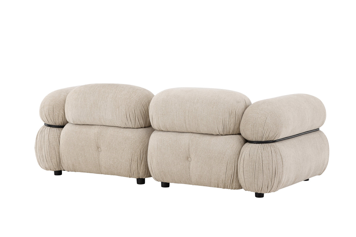 Mika modulsoffa 2 delar beige/svart