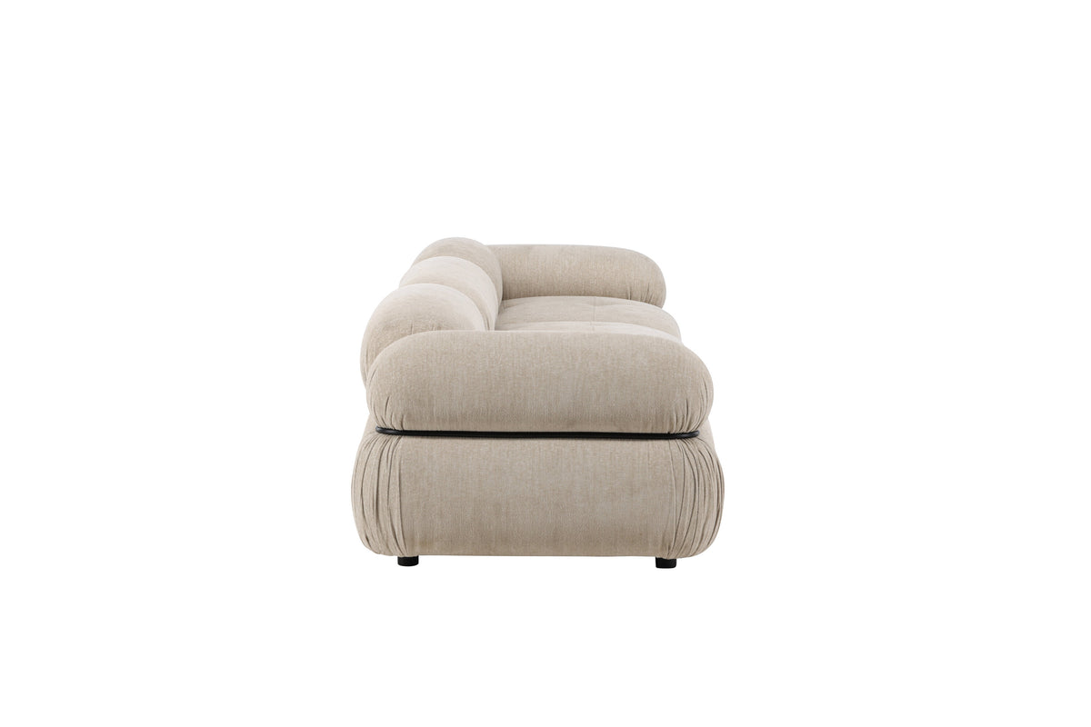 Mika modulsoffa 3 delar beige/svart