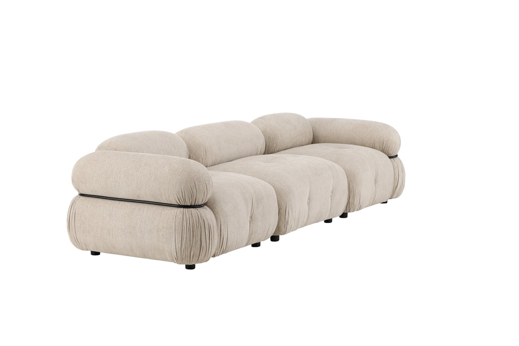 Mika modulsoffa 3 delar beige/svart
