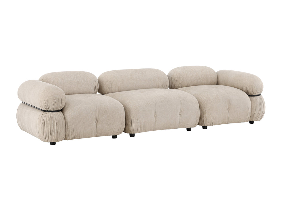 Mika modulsoffa 3 delar beige/svart