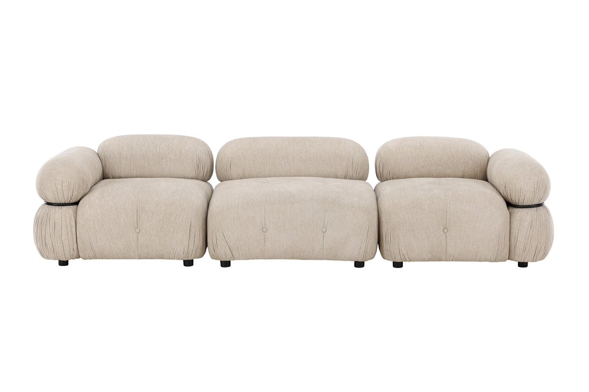 Mika modulsoffa 3 delar beige/svart