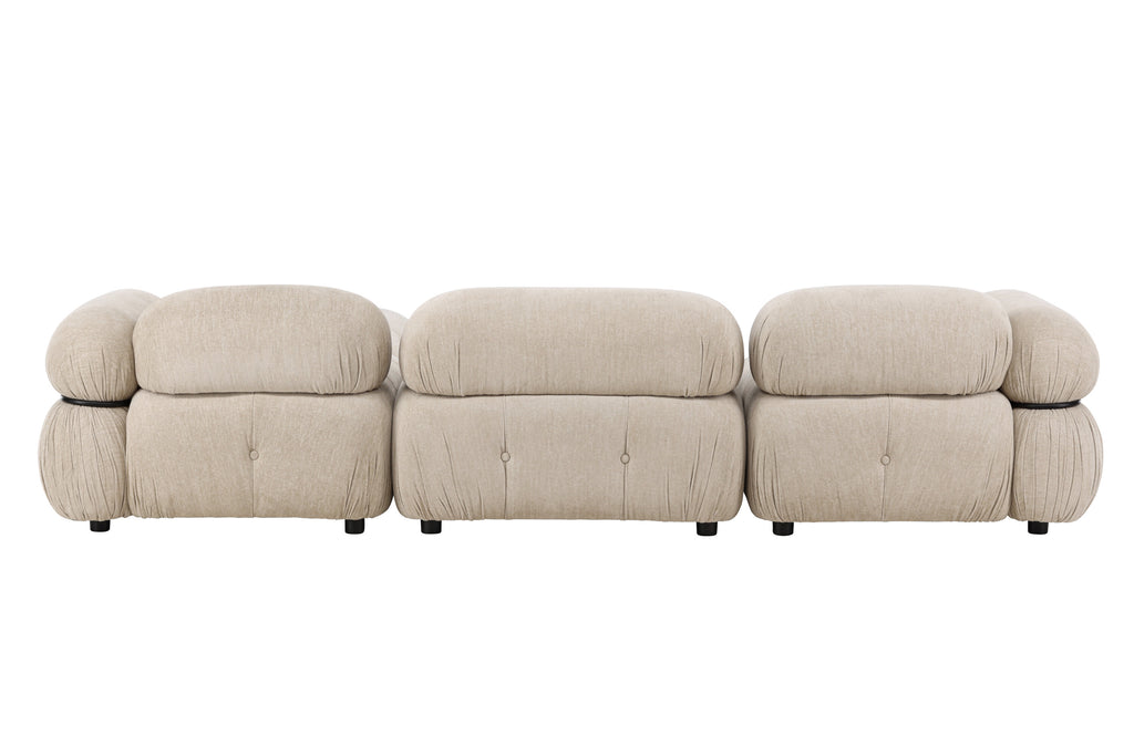 Mika modulsoffa 4 delar beige/svart