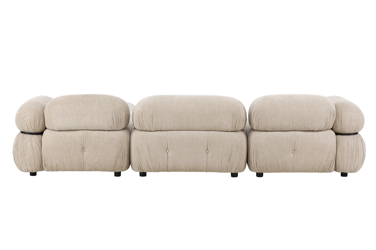Mika modulsoffa 4 delar beige/svart