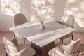 Cael/Blom matgrupp 120x120 cm mockabrun/svart/beige, stenutseende