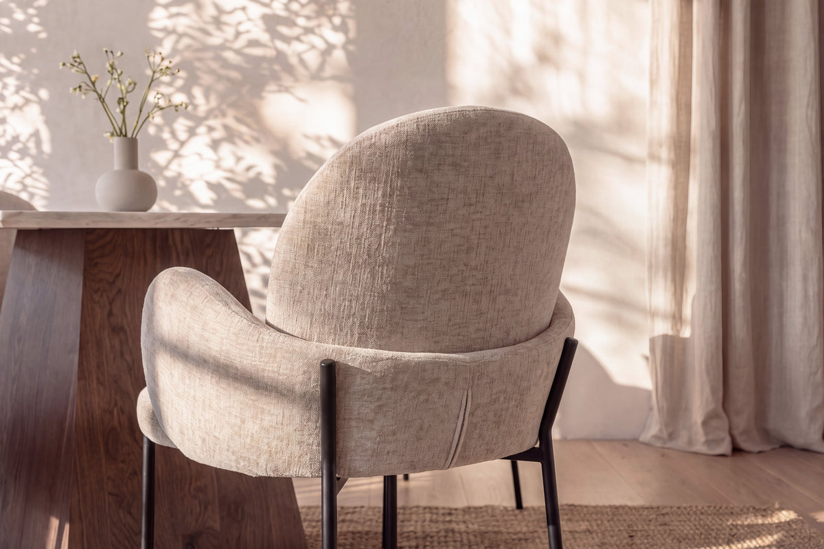 Cael/Blom matgrupp 120x120 cm mockabrun/svart/beige, stenutseende