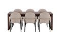 Evone/Blom matgrupp 100x200 cm mockabrun/svart/beige, tyg