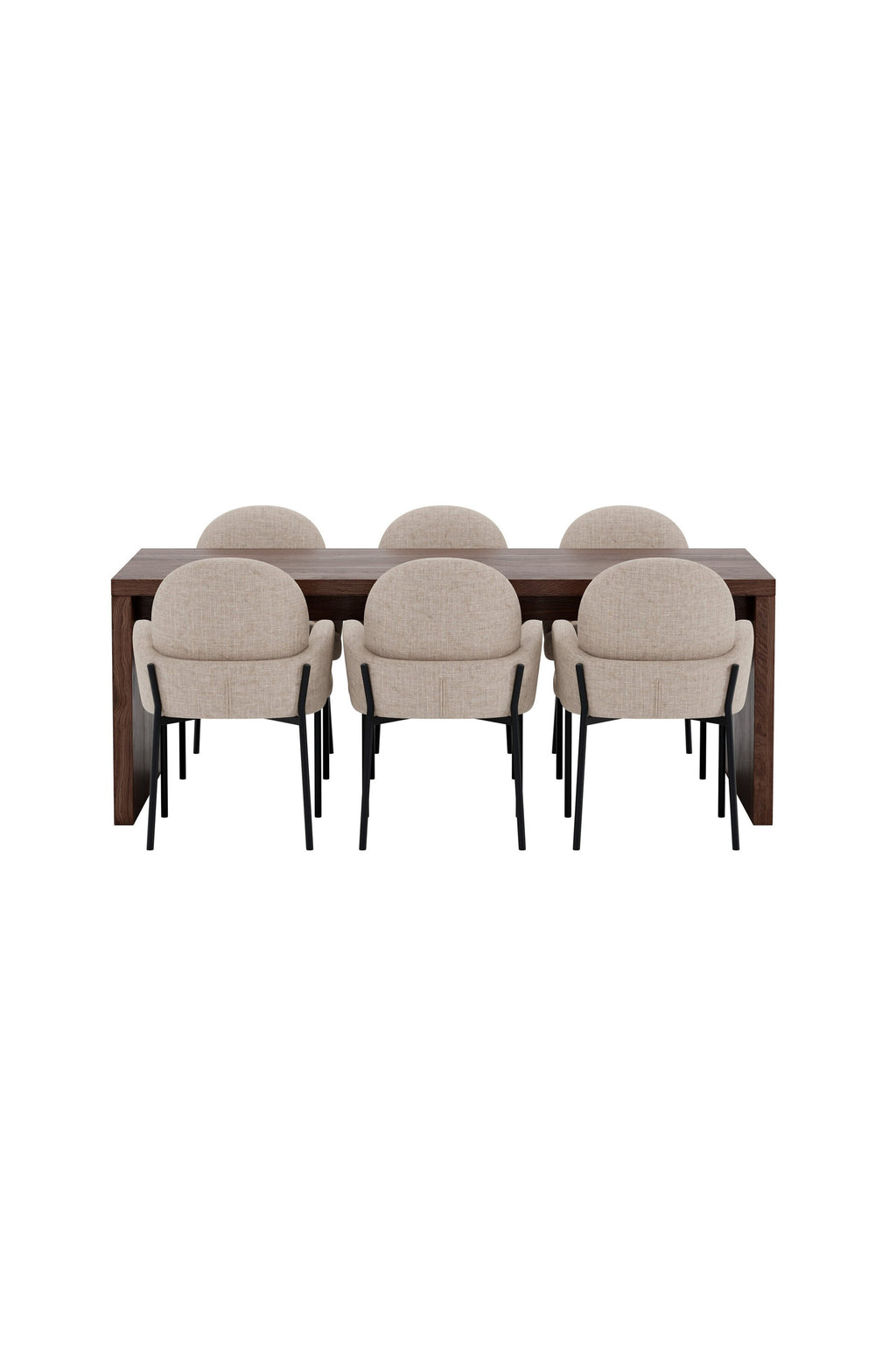 Evone/Blom matgrupp 100x200 cm mockabrun/svart/beige, tyg