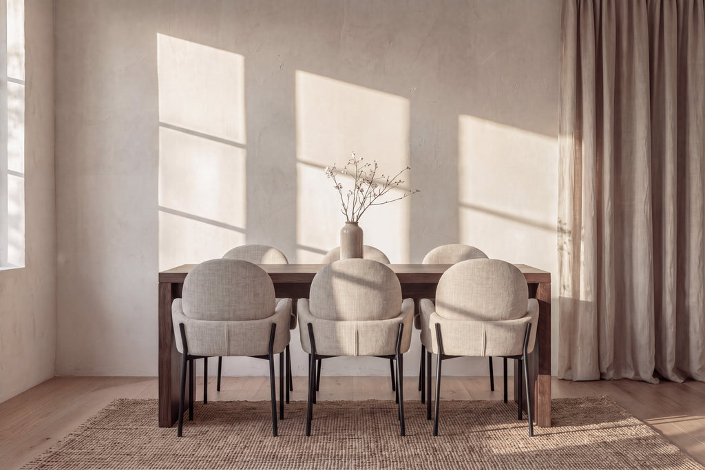 Evone/Blom matgrupp 100x200 cm mockabrun/svart/beige, tyg