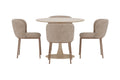 Glade och Edina rund matgrupp Ø100x75 cm beige/träimitation