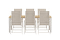 Etna matgrupp med 6 Levanzo stolar beige