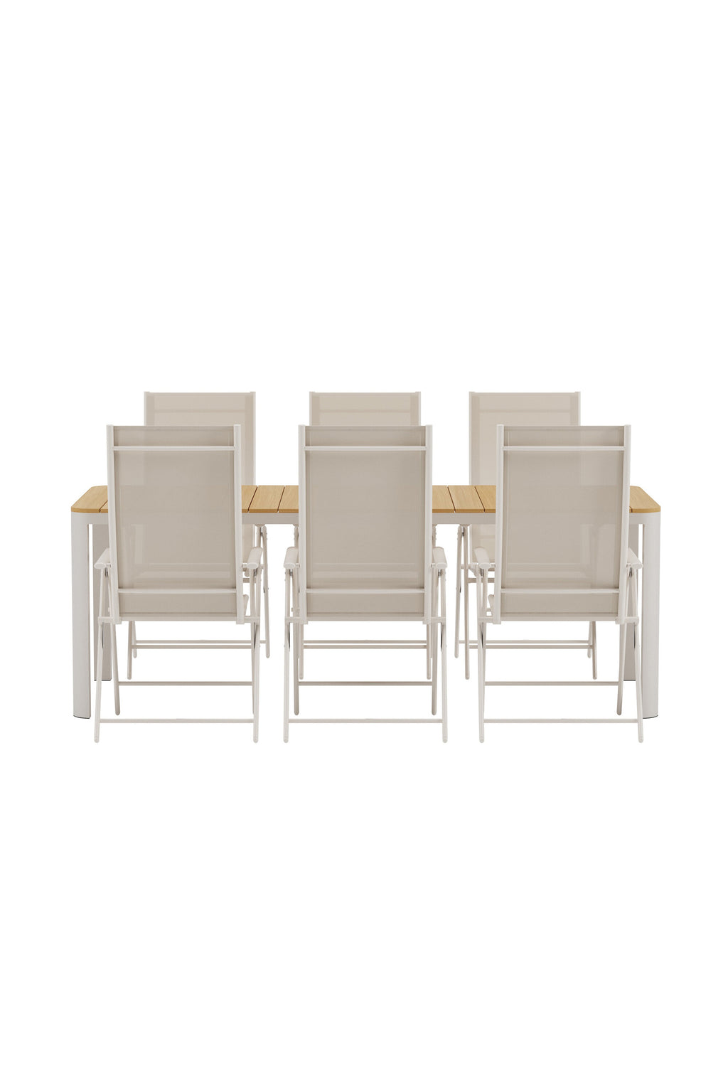 Etna matgrupp med 6 Levanzo stolar beige