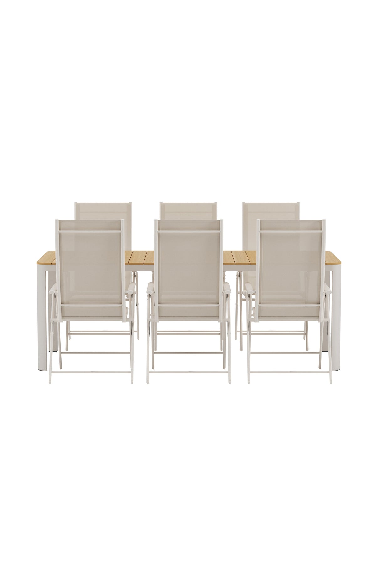Etna matgrupp med 6 Levanzo stolar beige