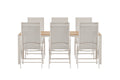 Break matgrupp med bord och 6 stolar beige